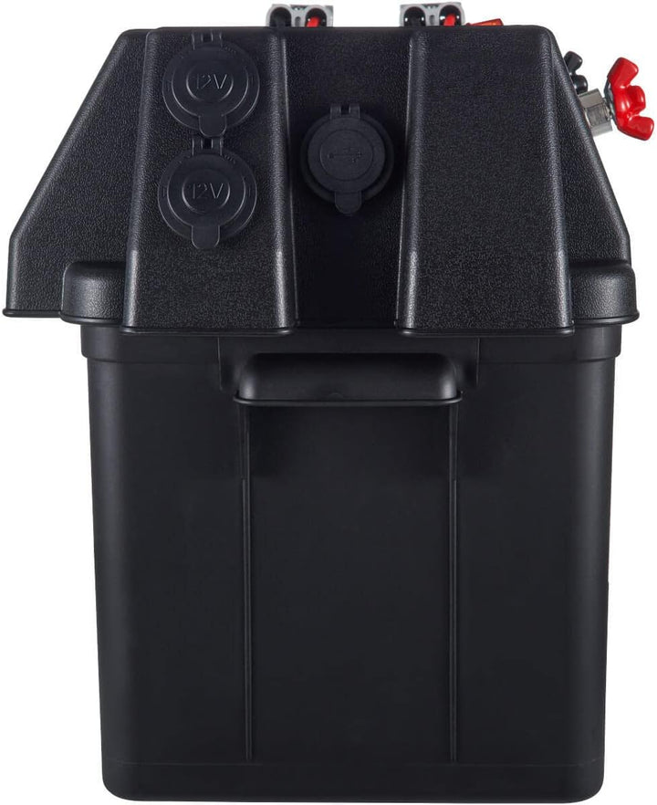 Accurat Outdoor Batteriebox - 12V, 100 Ah, Zigarettenanzünder, USB, Schutzschalter, LED Anzeige - Po