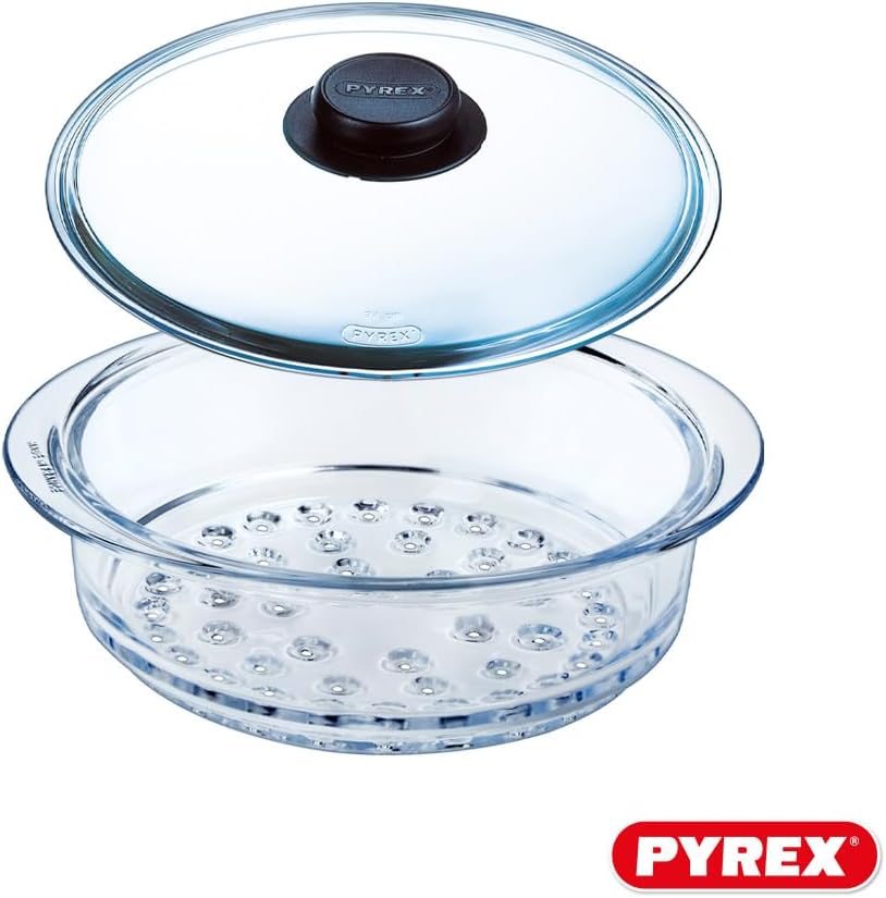 Pyrex® - Dampfkorb + Deckel – Kochen mit Dampf für eine gesunde und schmackhafte Küche