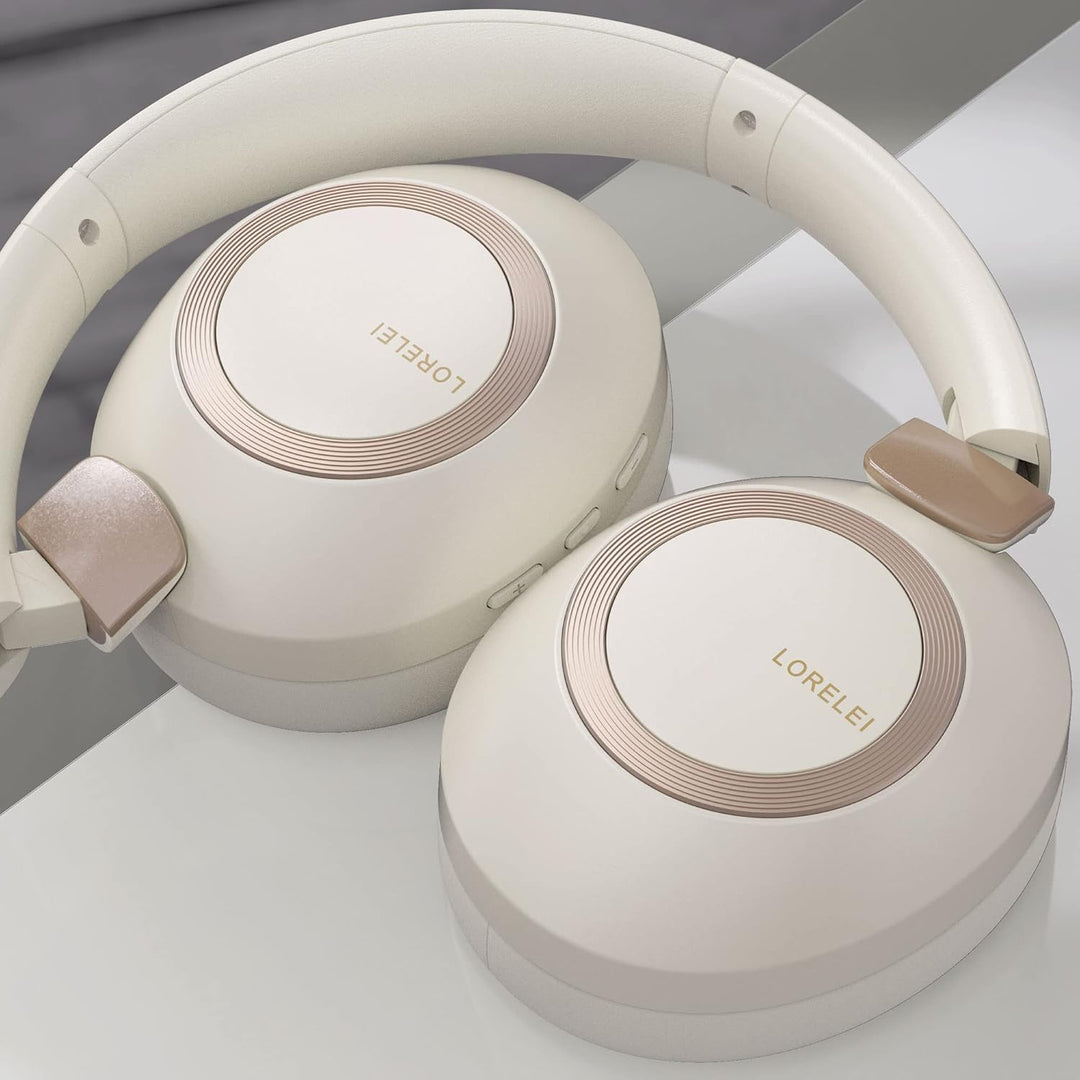 LORELEI B-C6 Kabellose Over-Ear-Kopfhörer, 50H Playtime Faltbare, leichte Bluetooth-Headsets, Tiefe