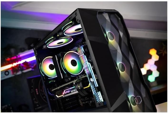 Cooler Master MasterBox TD500 Mesh V2 – E-ATX Gehäuse mit tesselliertem Mesh, Mid-Tower mit 3 x 120