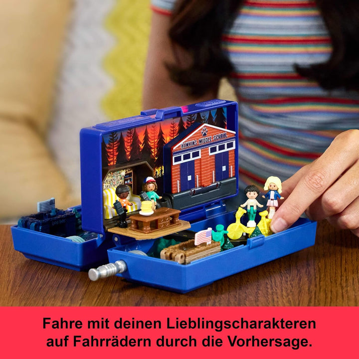 Polly Pocket Sammler Spielset, Stranger Things Schatulle mit 6 Sondereditions-Figuren und 10 Accesso