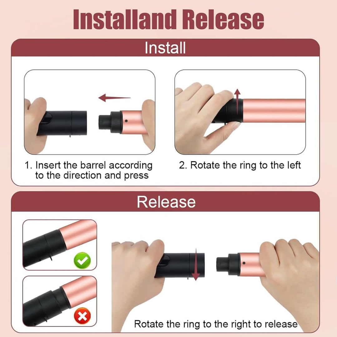 Flintronic 6 in 1 Lockenstab, Lockenwickler Set mit 6 Multifunktions Austauschbare Keramikbeschichtu