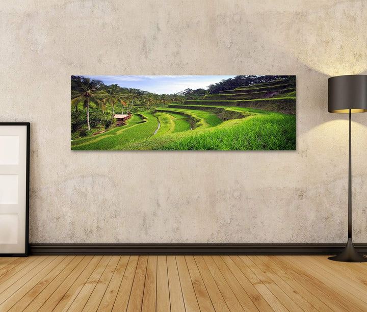 Bild auf Leinwand Terrasse Reisfelder In Tegallalang Ubud Auf Bali Indonesien Wandbild Poster Kunstd