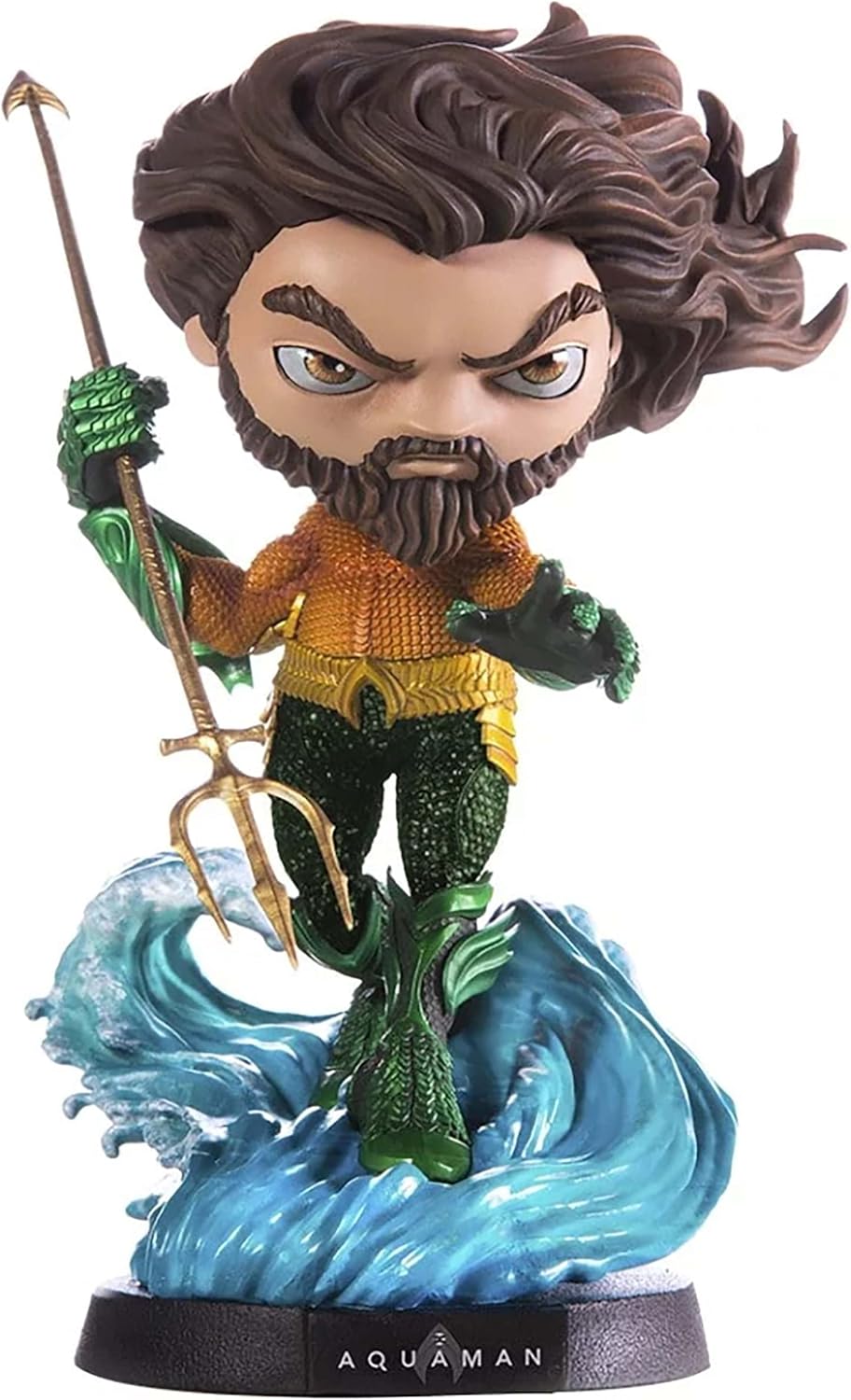 Minico ismh0008 Sammelfigur Aquaman, handbemalt, mit Sockel, ca. 20 cm, Mehrfarbig