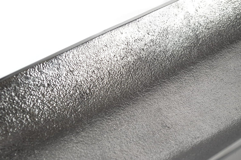 Kobolo Dekoschale Dekoteller Schiffchenform schmal - aus Metall - Silber - 80cm