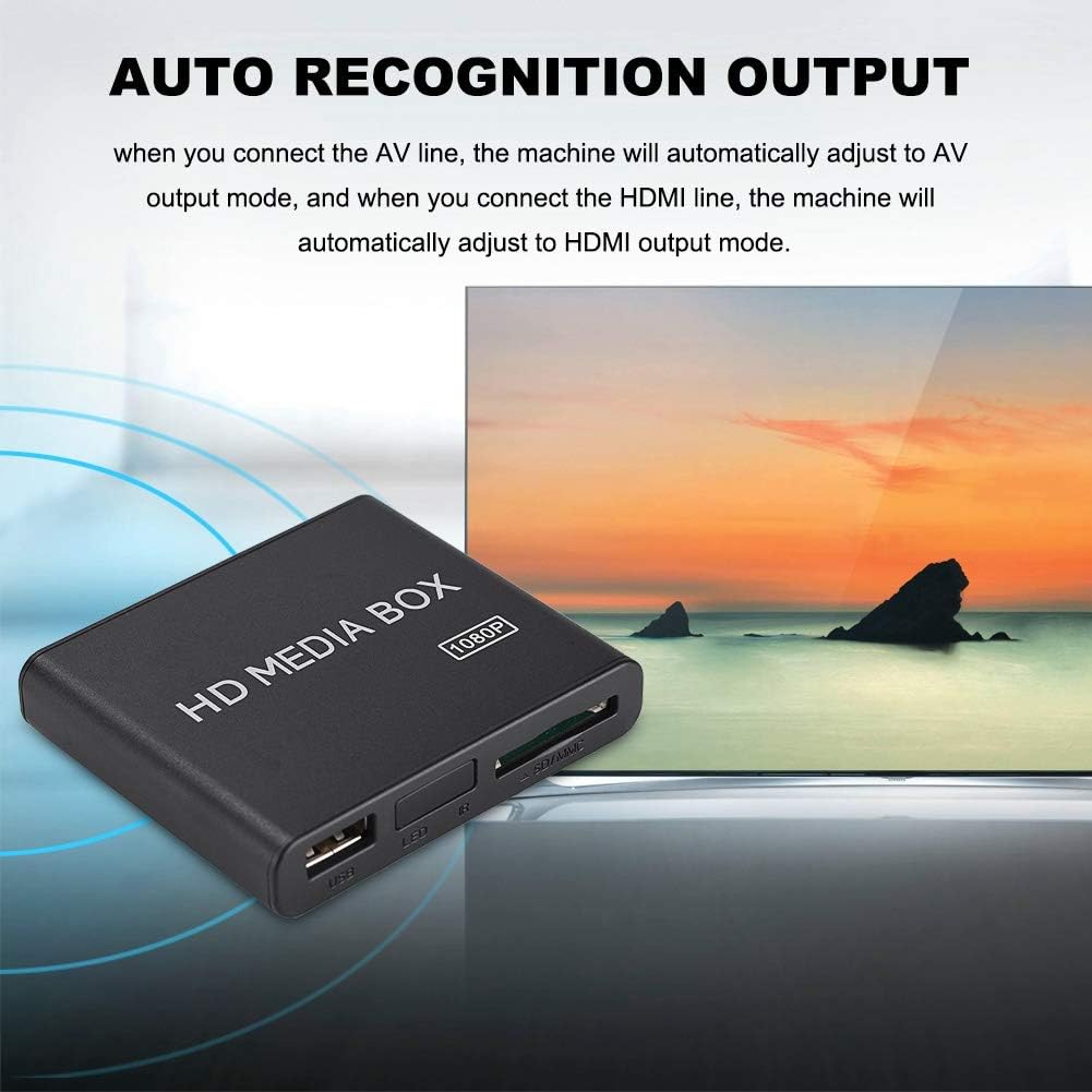 Eboxer 110-240 V Full HD Box Media Player 1080 P Media Player Box Unterstützung USB MMC RMVB MP3 AVI