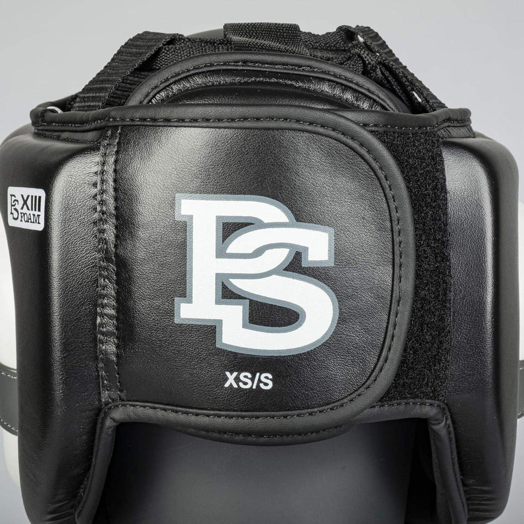 Paffen Sport «Kids» Kopfschutz für das Training im Boxen, Kickboxen, Muay Thai Schwarz/Weiss/Grau, S