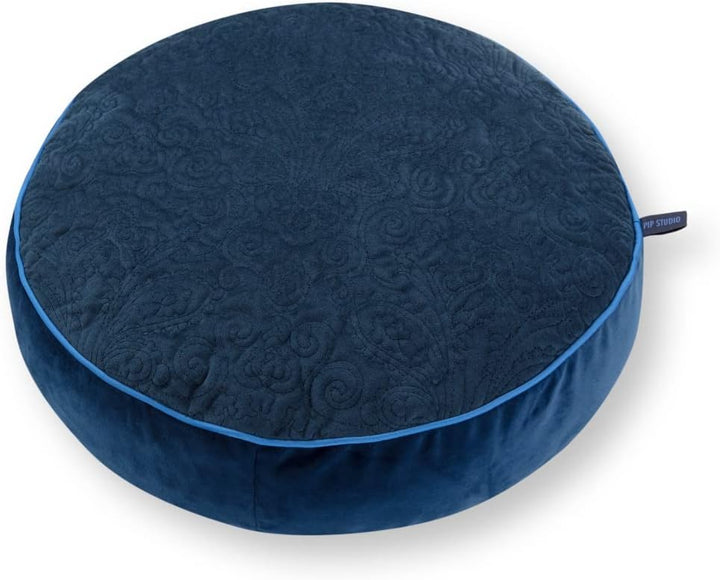 PiP Studio Cushion Quiltey Days/Suki Blue 40cm Dark Blue, Dark Blue
