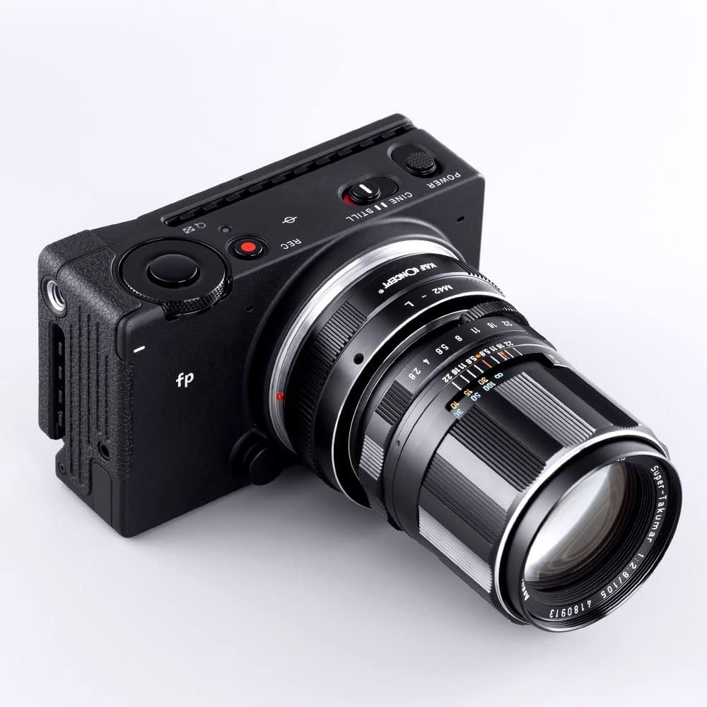 K&F Concept Objektivadapter M42-L Manueller Fokus Kompatibel mit M42 Objektiv auf L Mount Kameragehä