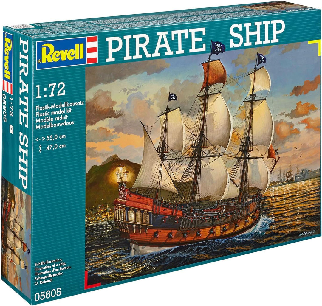 Revell Revell_05605 Modellbausatz Schiff 1:72 - Piratenschiff im Massstab 1:72, Level 5, originalget