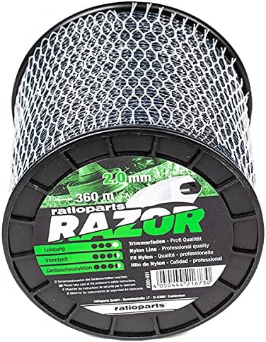Mähfaden RAZOR 2,0mm 360m Trimmerfaden 5-Kant gedreht Nylonfaden