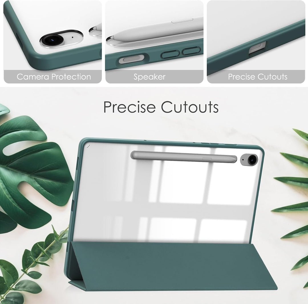 Hülle für Samsung Galaxy Tab S9 FE Cover,Premium Silicone Ultra Schlank leichte Schutzhülle,Dreifach