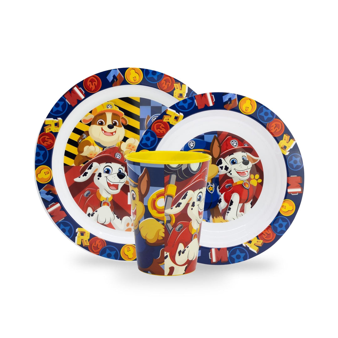 Kindergeschirr set Paw Patrol, Wiederverwendbares Babygeschirr Set, Kinder Essgeschirr, Microwaveabl