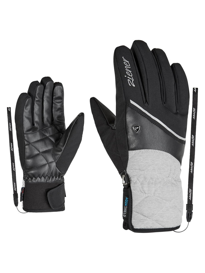 Ziener Damen Kaika As Ski-Handschuhe/Wintersport | Wasserdicht, Atmungsaktiv 8 light melange, 8 ligh
