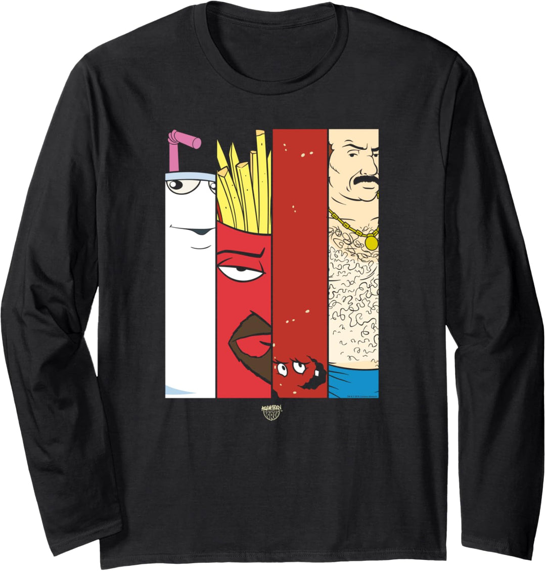 Aqua Teen Hunger Force Group Tiles Dark Langarmshirt