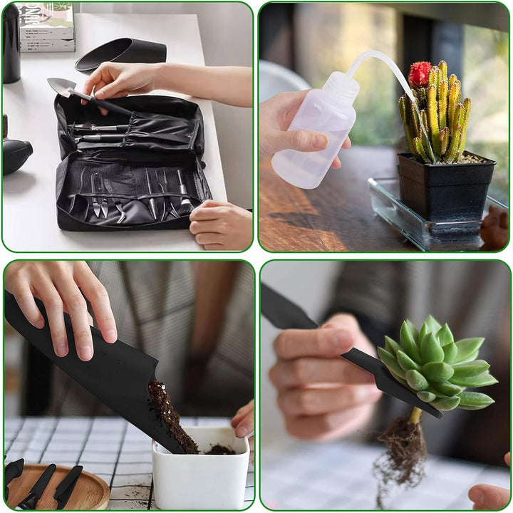 28 Stück Gartenwerkzeug Set,Mini Pflanzen Werkzeug Set,50x50cm wasserdichte Gartenmatte Pflanzmatte,