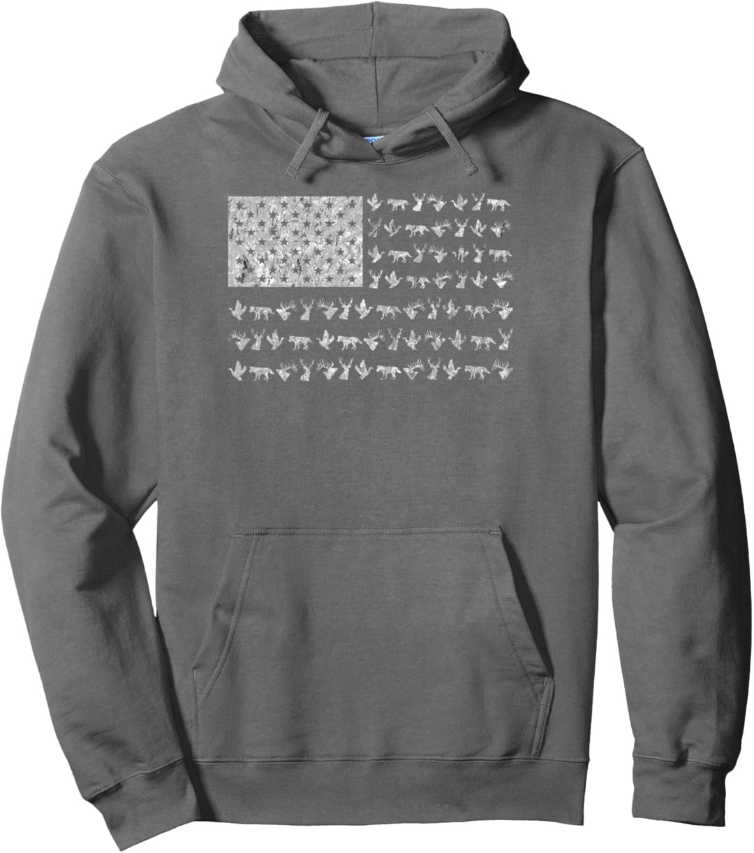 Kapuzenpullover zum Angeln, Jagd, mit Flagge, Geschenk für Jäger, die gerne jagen Pullover Hoodie
