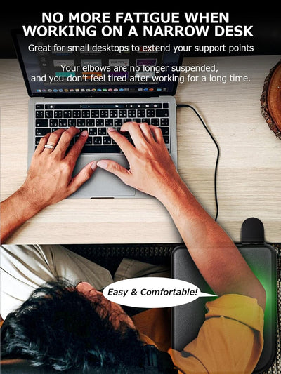 NODOCA Arm Rest for Desk, Ergonomics Wrist Rest, Desk Extender, Soft Sponge Built-in, Comfortable Ar