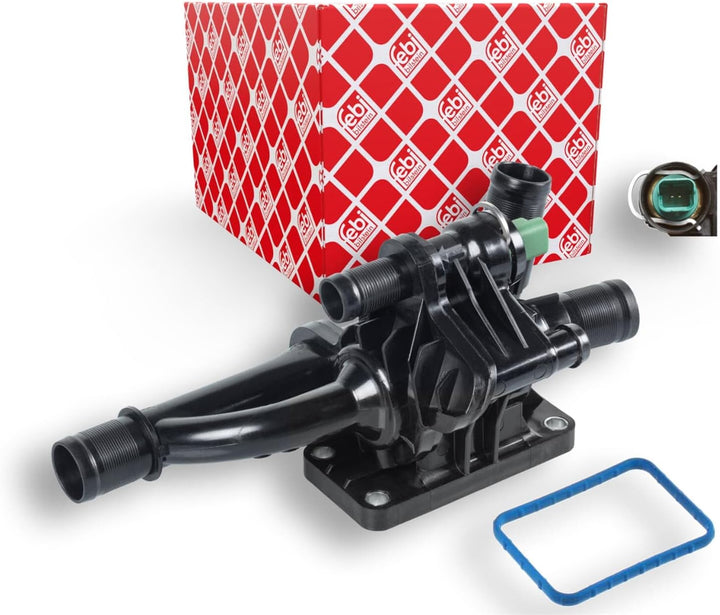 febi bilstein 36173 Thermostat mit Gehäuse, Dichtung und Temperaturschalter , 1 Stück