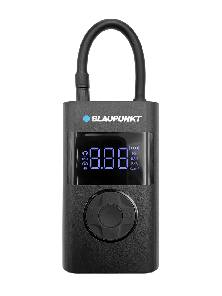 Blaupunkt Tragbare Akku-Luftpumpe TPM 124, Kompressor für Fahrräder, Motorräder, Auto & Bälle, mit P