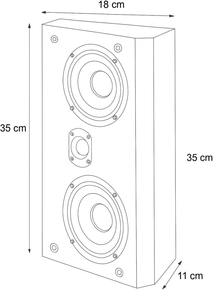 DYNAVOICE - Paar 2-Wege-Lautsprechere. Ideal für Dolby Atmos. Ref. Magic FX-4. Weiss