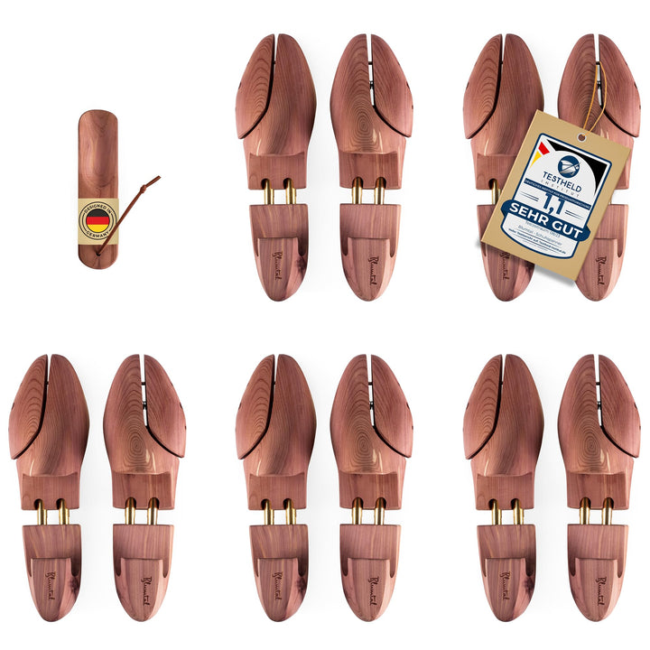 Blumtal TESTSIEGER Premium Schuhspanner Zedernholz - Schuhspanner Herren und Damen inkl. Schuhlöffel