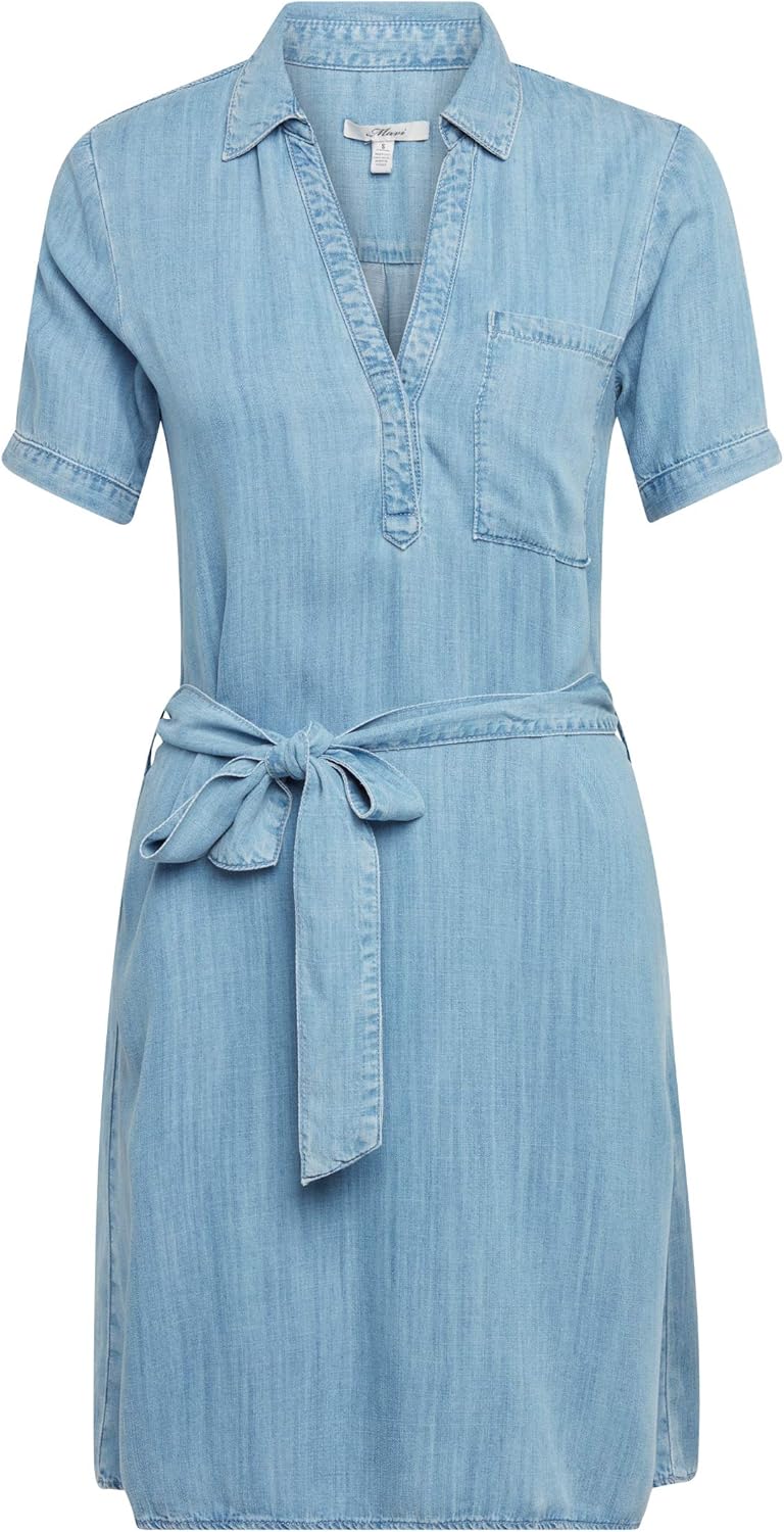 Mavi Denim Dress; Light Indigo