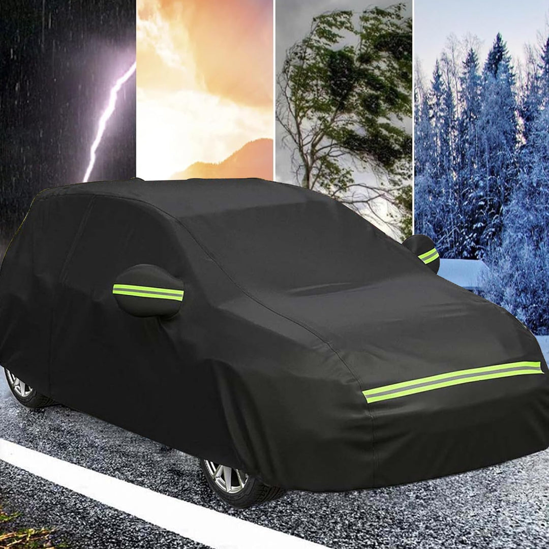 Autoabdeckung Vollgarage 480 x 190 x 190 cm Extra grosse Auto Abdeckplane Wasserdicht und staubdicht