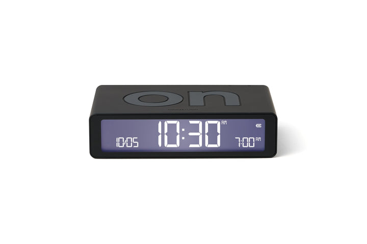 Lexon Flip Classic Digitaler Wecker mit umkehrbaren EIN/Aus-Seiten, wiederaufladbare Nachttischuhr m