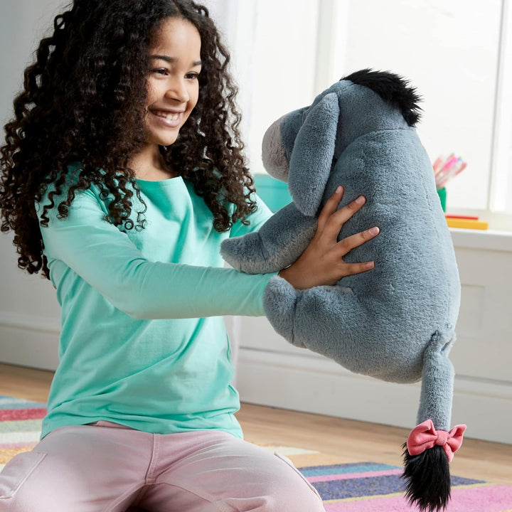 Disney Store Offizielles mittelgrosses I-Aah-Kuscheltier, 18 cm, von Winnie Puuh, Besticktes Kuschel