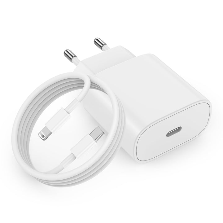 20W Ladegerät USB C für iPhone 14 13 12 11 SE Pro/Pro Max/Plus, Schnellladegerät& 1M Ladekabel Schne