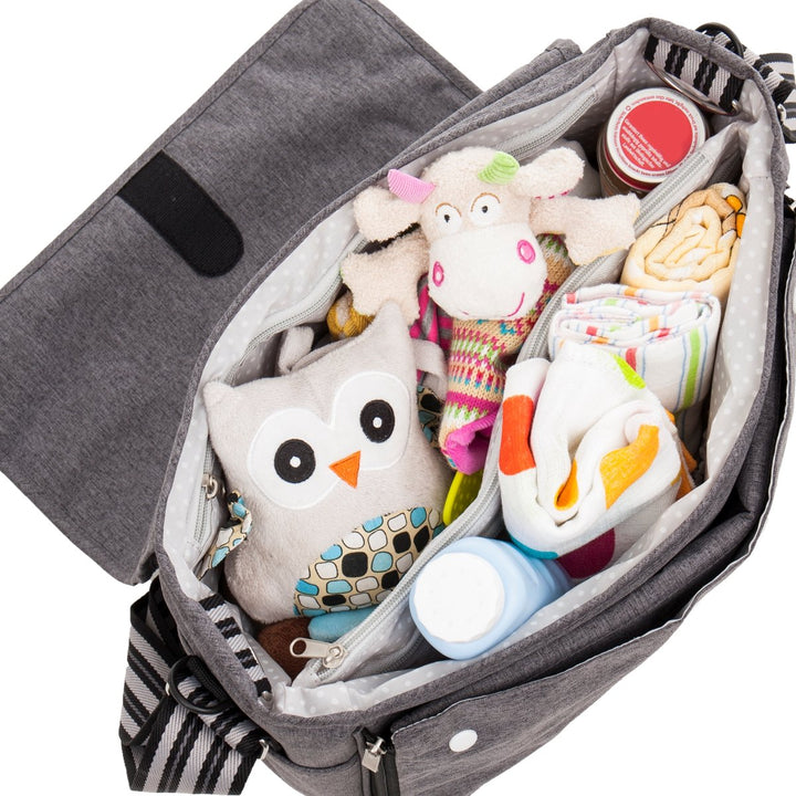 Wickeltasche (+ Wickelunterlage und isolierter Getränketasche) Baby Tasche für Kinderwagen Buggy (Ma