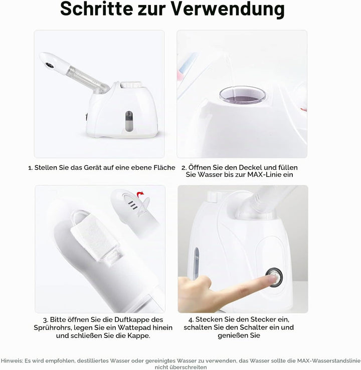 TaFoyu Gesichtsdampfer Gesichtssauna Nano Ionic Gesichtsdampfer, Facial Steamer, Schönheit Spa Persö