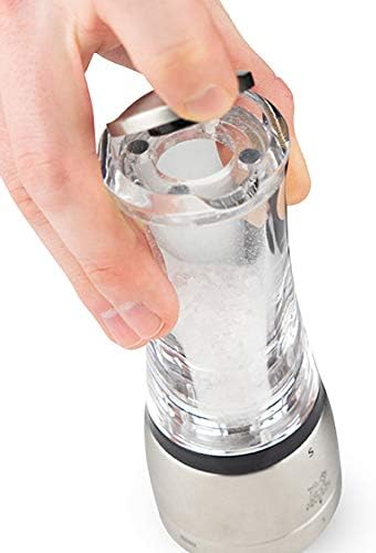 Peugeot Daman Manuelle Salzmühle, Mahlgradeinstellung u'Select, Acryl/Edelstahl, Transparent/Silber,