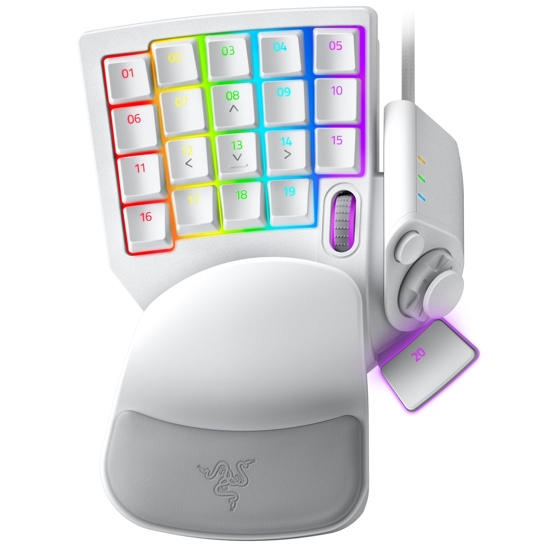 Razer Tartarus Pro Mercury - Gaming Keypad (Gamepad mit analog-optischen Tasten, 32 programmierbare