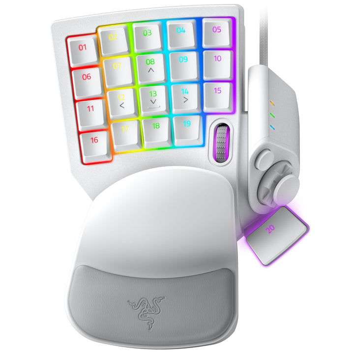 Razer Tartarus Pro Mercury - Gaming Keypad (Gamepad mit analog-optischen Tasten, 32 programmierbare