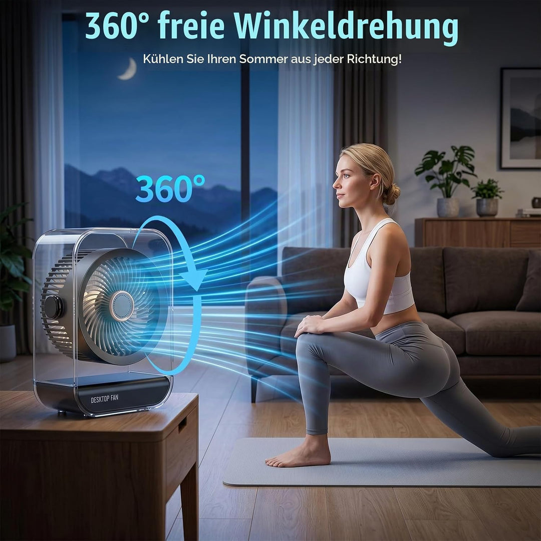 USB Ventilator Leise, Climatiseur Mobile, Rafraîchisseur d&
