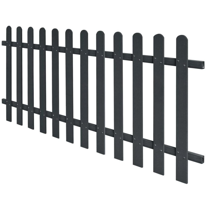 Festnight WPC Lattenzaun Gartenzaun Zaun 200 x 80 cm Grau