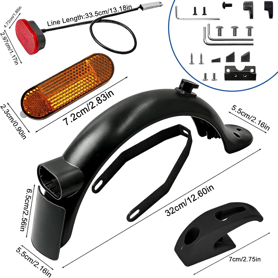 Premium Schutzblech Set für E-Scooter, Schutzbleche Kompatibel mit Xiaomi M365, 1S, Pro, Pro 2, Mi3,