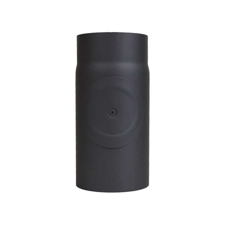 LANZZAS Ofenrohr 250 mm mit Tür, im Durchmesser, DN Ø 120 mm, Farbe: schwarz-metallic - weitere Rohr