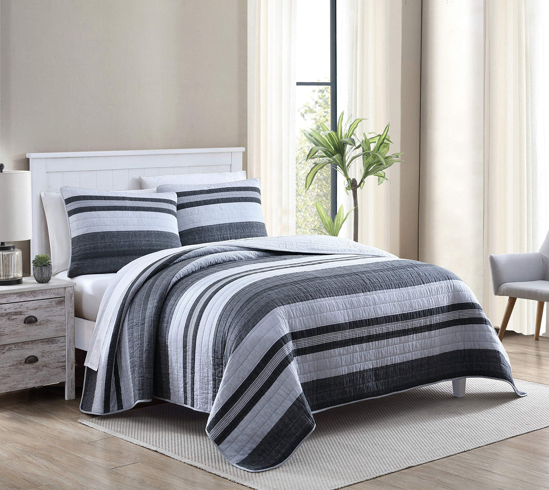 Nautica - Queensize-Bettwäsche-Set, Baumwolle, wendbar, Heimdekoration für alle Jahreszeiten (Ardmoo