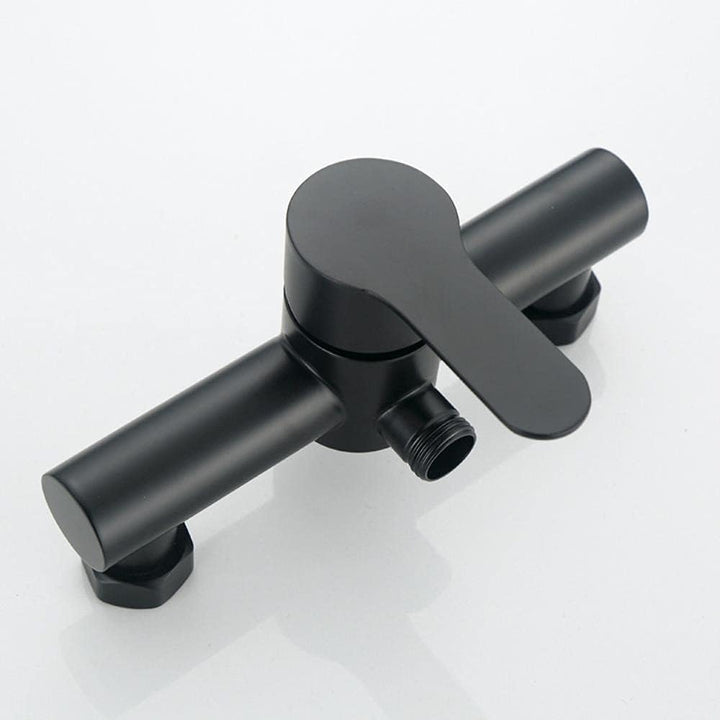 Schwarze Badewanne Duscharmatur Edelstahl Bad Bad Duscharmatur Duschkopf Wandmischerarmatur, B