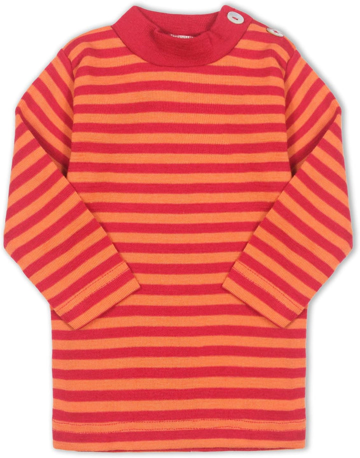 Engel Baby Pulli, Wolle Seide, Natur, Gr. 62/68-110/116, 2 Farben 74-80 Kirschrot/Orange, 74-80 Kirs