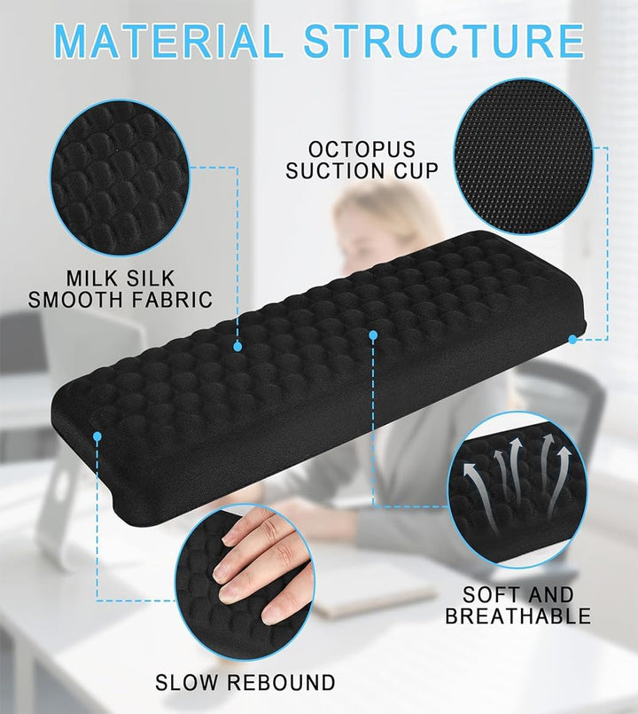 L-Förmige Handballenauflage Tastatur, 2 Stück Wrist Rest Memory Foam Rutschfeste Ergonomisches Handa