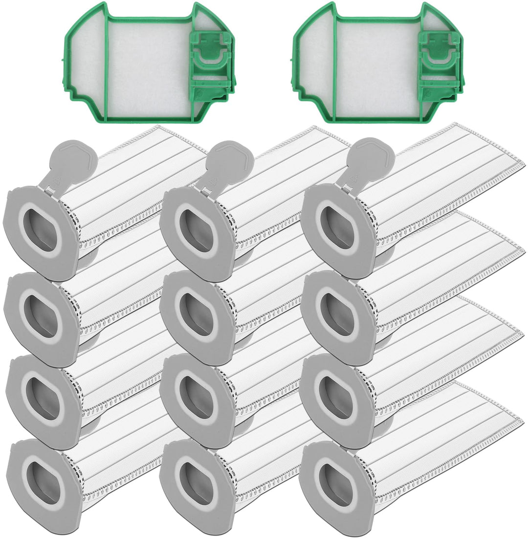 12 Stück Staubsaugerbeutel und 2 Filter für Vorwerk Kobold VK7 FP7 Premium Filtertüten Staubsauger A