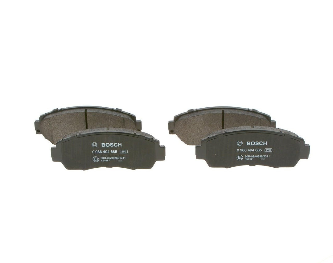 Bosch BP1680 Bremsbeläge - Vorderachse - ECE-R90 Zertifizierung - vier Bremsbeläge pro Set