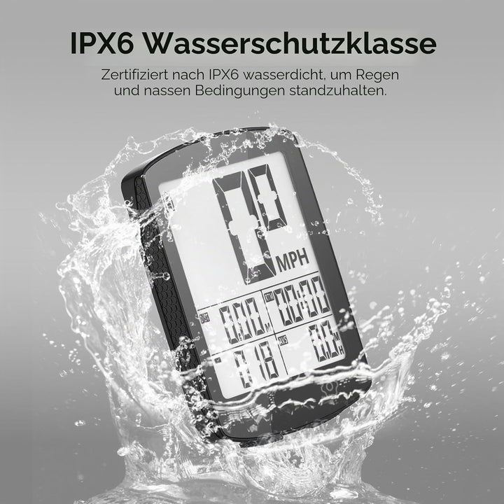 Fahrradcomputer Kabellos, Multifunktional Fahrradtacho Kilometerzähler mit 3,0 Zoll HD LCD Bildschir