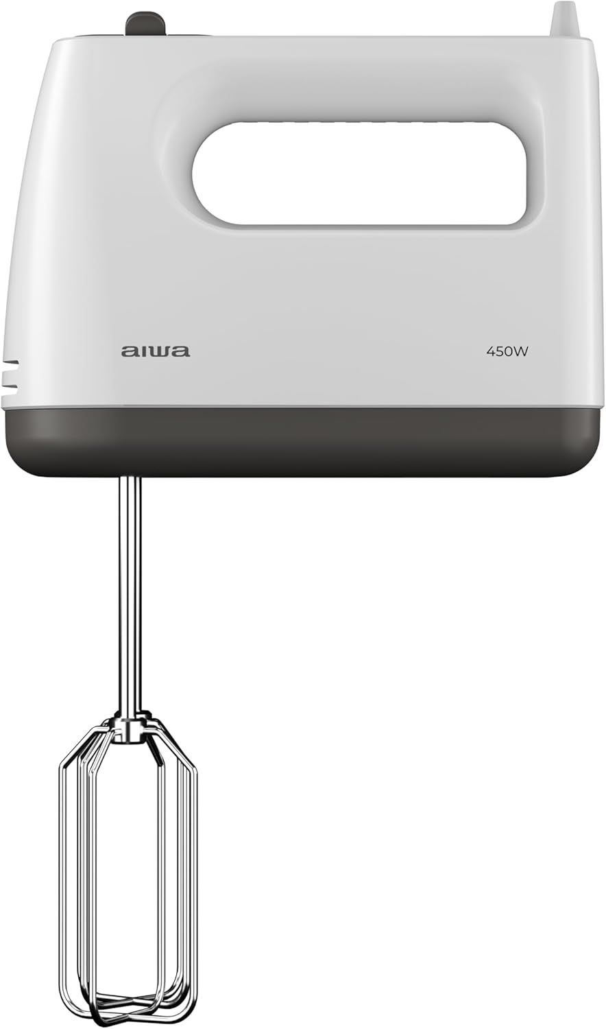 Aiwa Tesaberu AHX‑600 Stabmixer, 450 W, 5 Geschwindigkeitsstufen + Turbo-Funktion, 2 Knethaken und K