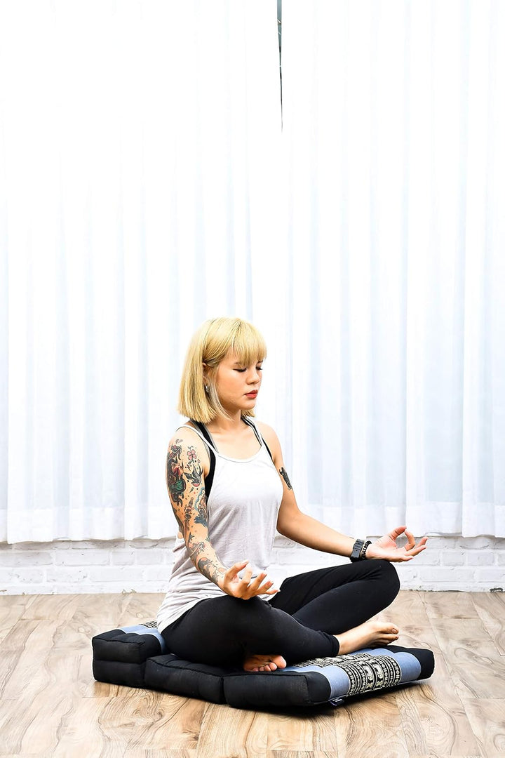 Leewadee Faltbarer Meditationssitz Yoga Sitzkissen platzsparendes universelles Meditationsset ökolog