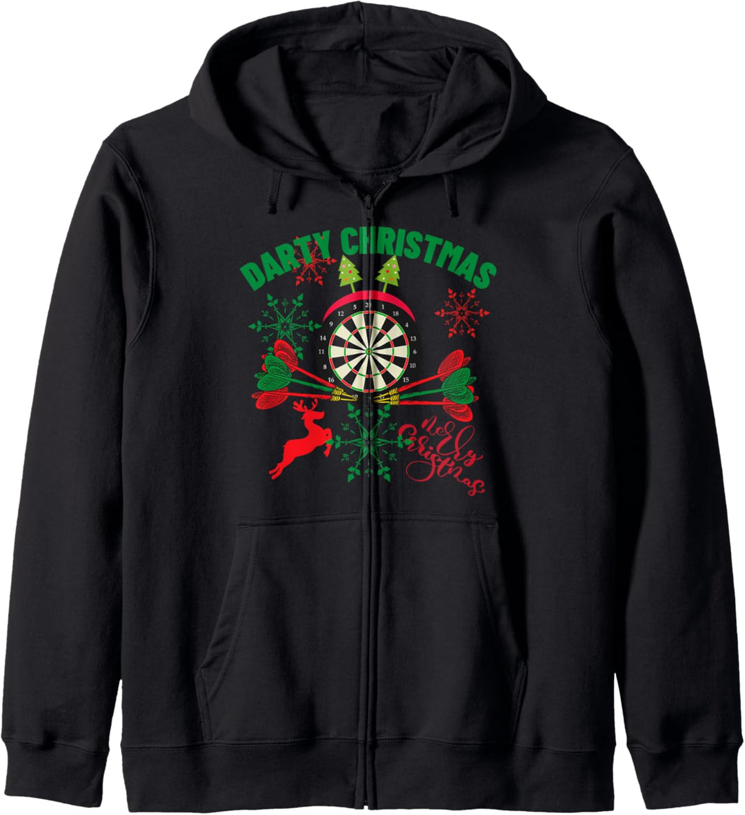 Darty Christmas Ugly Sweater Design für Dartspieler und Fans Kapuzenjacke